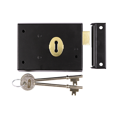 TIMCO 106mm x 74mm Black Rim Deadlock