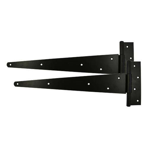 TIMCO Black Pair of Strong Tee Hinges, 400mm/16"-600mm/24"