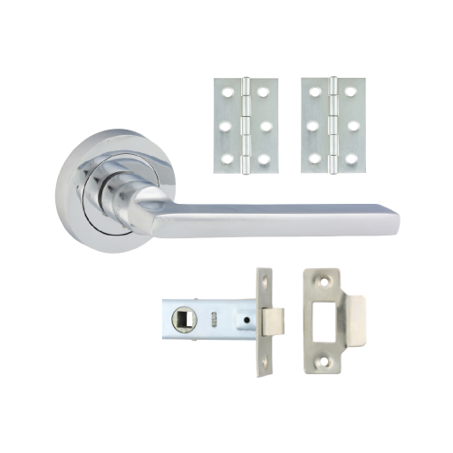 TIMCO Polished Chrome Radmore Lever On Rose Door Pack