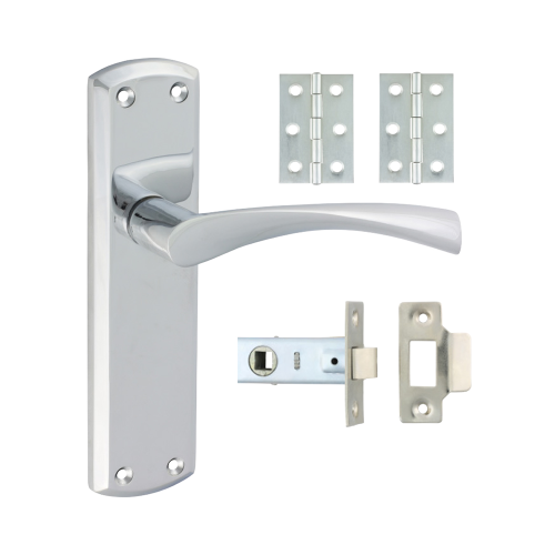 TIMCO Polished Chrome Zeta Latch Door Pack