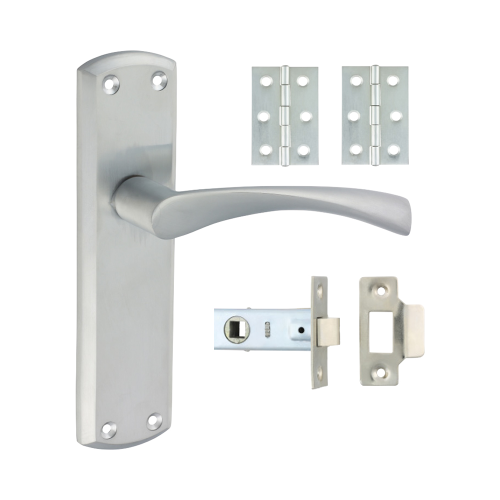 TIMCO Satin Chrome Zeta Latch Door Pack