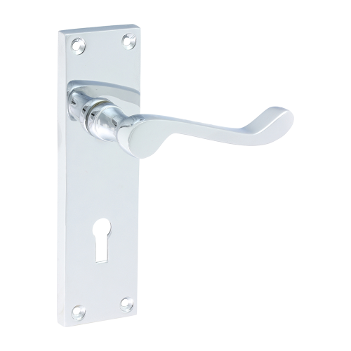 TIMCO Polished Chrome Victorian Scroll Lock Handles