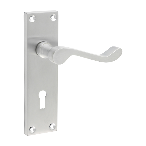 TIMCO Satin Chrome Victorian Scroll Lock Handles