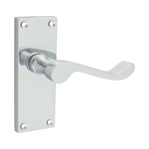 TIMCO Polished Chrome Victorian Scroll Latch Handles