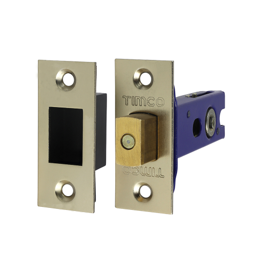 TIMCO Electro Brass & Satin Nickel Architectural Tubular Deadbolt 78mm Case/57mm Backset