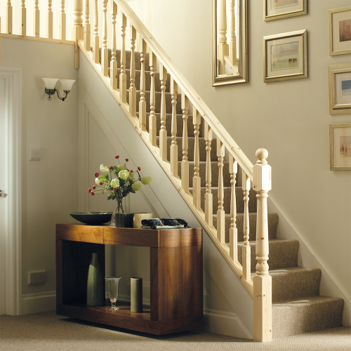 Edwardian Half 91mm x 45mm 1.5m Benchmark Pine Newel Post