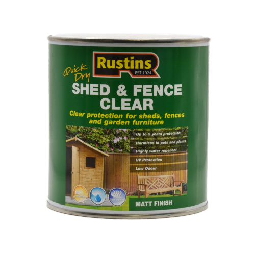 Rustins Shed & Fence Clear 1L Tin