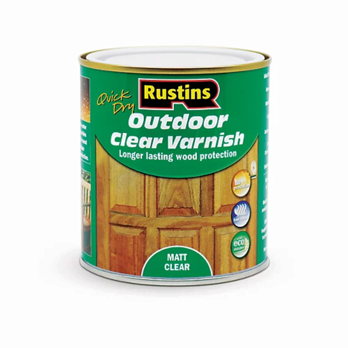 Rustins 500ml Quick Dry Outdoor Clear Varnish