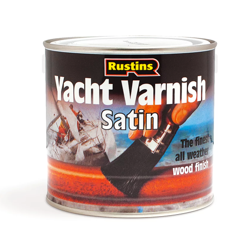 Rustins Yacht Satin Clear Varnish, 500ml-2.5L