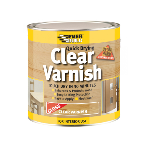 Everbuild 750ml Quick Drying Matt Clear Varnish