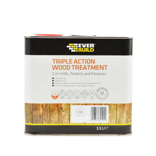 Everbuild 2.5L Clear Triple Action Wood Treatment