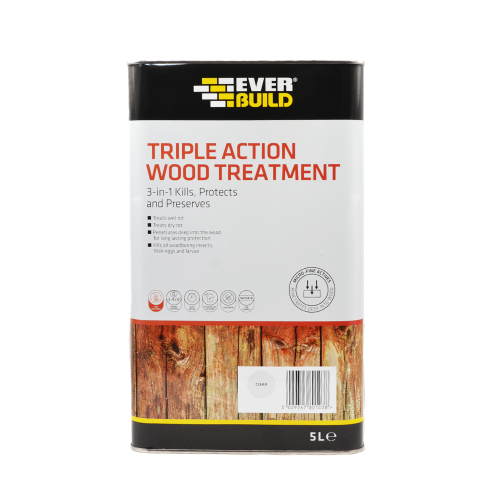 Everbuild 5L Clear Triple Action Wood Treatment