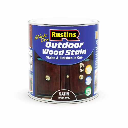 Rustins 1L Quick Dry Satin Outdoor Wood Stain