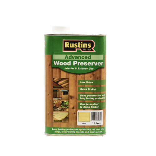 Rustins Advanced Wood Preserver Tin, 1L-5L