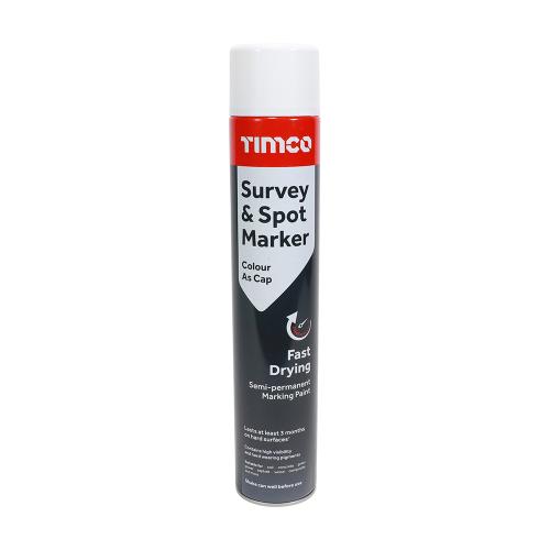 TIMCO White Survey & Spot Marker Paint 750ml