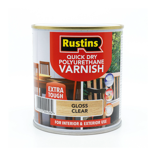 Rustins 1L Quick Dry Polyurethane Clear Varnish Gloss