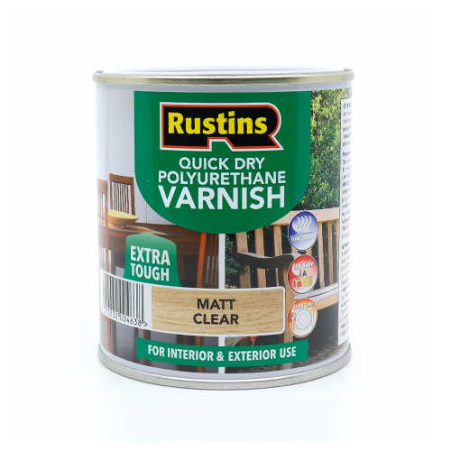 Rustins 1L Quick Dry Polyurethane Clear Varnish Matt