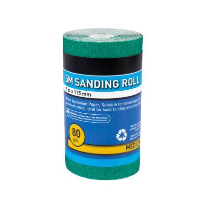 Blue Spot 5MTR 115mm 80 Grit Sanding Roll