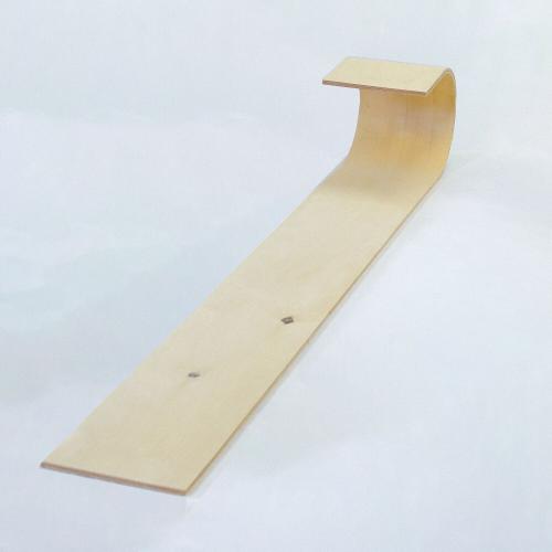 Single Going Curtail Riser - 180 Deg x 225mm Dia 200mm Rip Beech