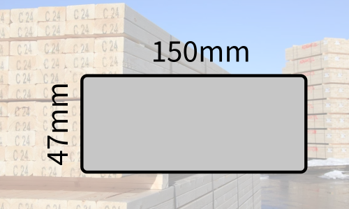 47x150mm (6x2) Kiln Dried Regularised C24 Timber Carcassing (3.0m/10ft)