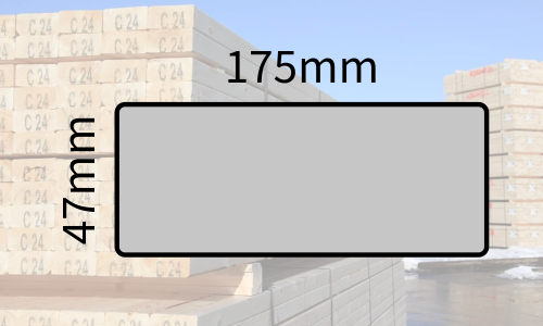 47x175mm (7x2) Kiln Dried Regularised C24 Timber Carcassing (3.6m/12ft)