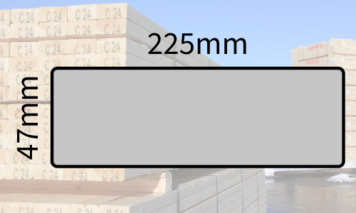 47x225mm (9x2) Kiln Dried Regularised C24 Timber Carcassing (4.8m/16ft)