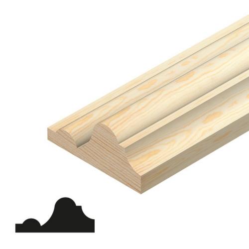 45x20mm Dado Rail Pine Decorative 2.4m (CM/TM482)