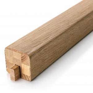 58mm x 58mm x 3900mm Oak Handrail - 11mm Groove Glass -