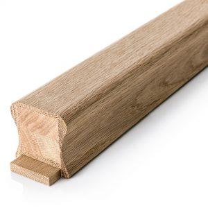 58mm x 58mm x 3900mm Oak Handrail - 41 x 8mm Groove - (OHRS41G58x3900)