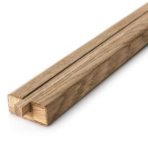 58 x 28 x 4200mm Oak Baserail 11mm Groove With Infil Fitted (OTTBR11G4200)