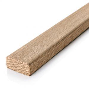 58mm x 28mm x 3900mm Oak Base Rail - No Groove