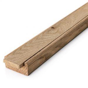 58mm x 28mm x 3900mm Oak Base Rail - 41 x 8mm Groove (OBRS41G3900)