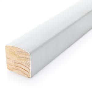 58mm x 58mm x 4200mm White Handrail - No Groove - (White Primed Handrail)