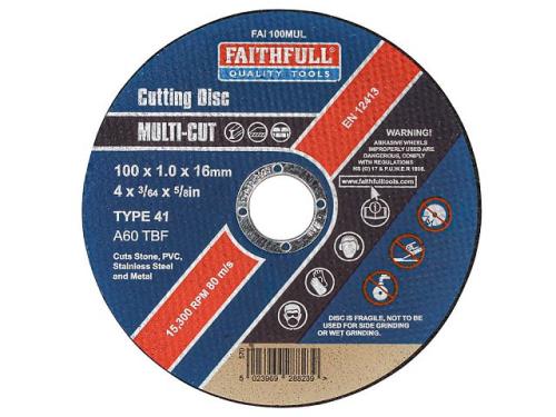 FAI11510MUL Multi-Purpose Cutting Disc 115 x 1.0 x 22.23mm (Pack 10)