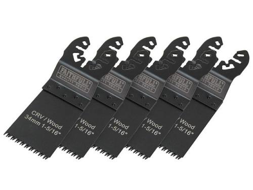 FAIMFW34B Multi-Function Tool CrV Flush Cut Wood Blade Ground Side Set 34mm (Pack 5)