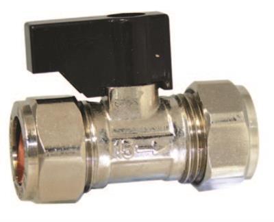 C/P brass isolating valve 15mm