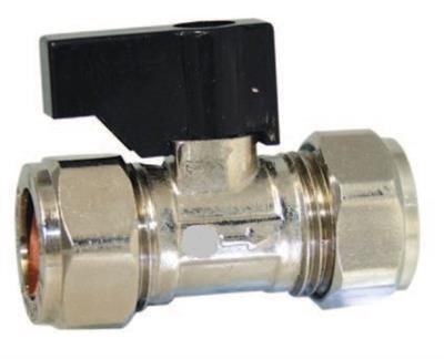 C/P brass isolating valve 22mm