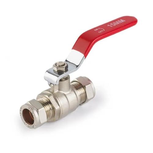 22mm Red Hdl Lever Ball Valve
