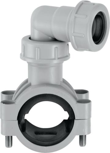 Pipe clamp 19/23mm white