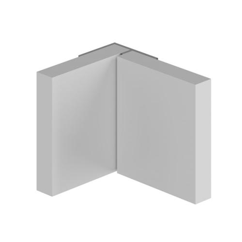 CLASSIC - Type 101 - Invisible Int Corner - Aluminium Extrusion - Mill Finish - 2450mm Long