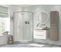 800mm 1 Door Quadrant - Chrome