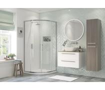 800mm 2 Door Quadrant - Chrome