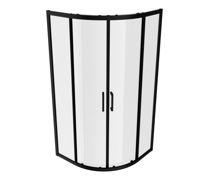 900mm 2 Door Quadrant - Black