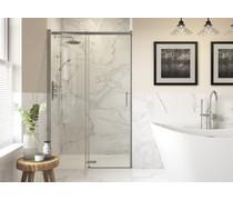 1500mm Semi-Framed Sliding Door - Chrome