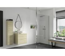 1000mm Wetroom Panel & Floor-to-Ceiling Pole - Chrome