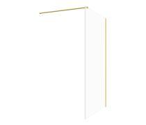 1000mm Wetroom Panel & Support Bar - Brushed Brass