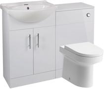 560mm Basin Unit & WC Unit Pack - White Gloss