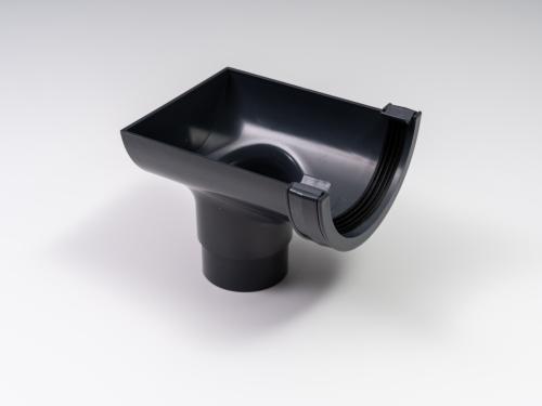 Stopend Outlet Roundstyle Anthracite Grey