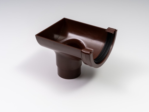 Stopend Outlet Roundstyle Brown