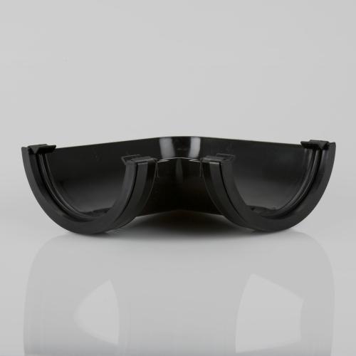 90° Gutter Angle Roundstyle Black